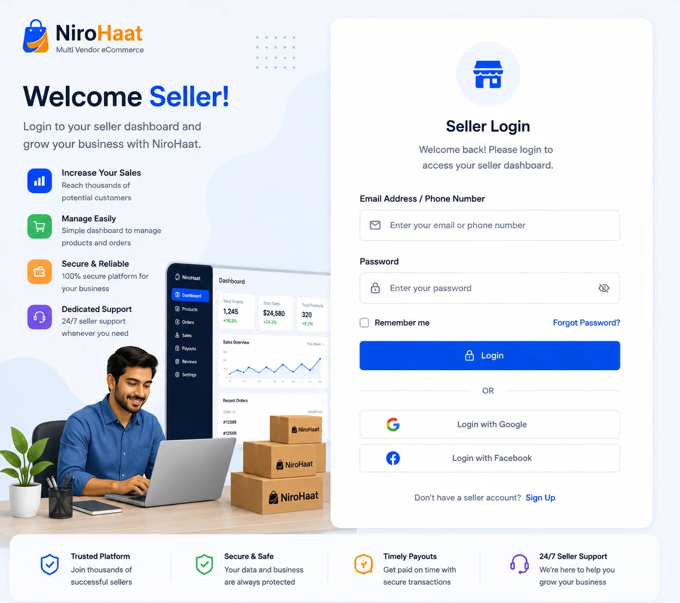 Seller Login Page Image